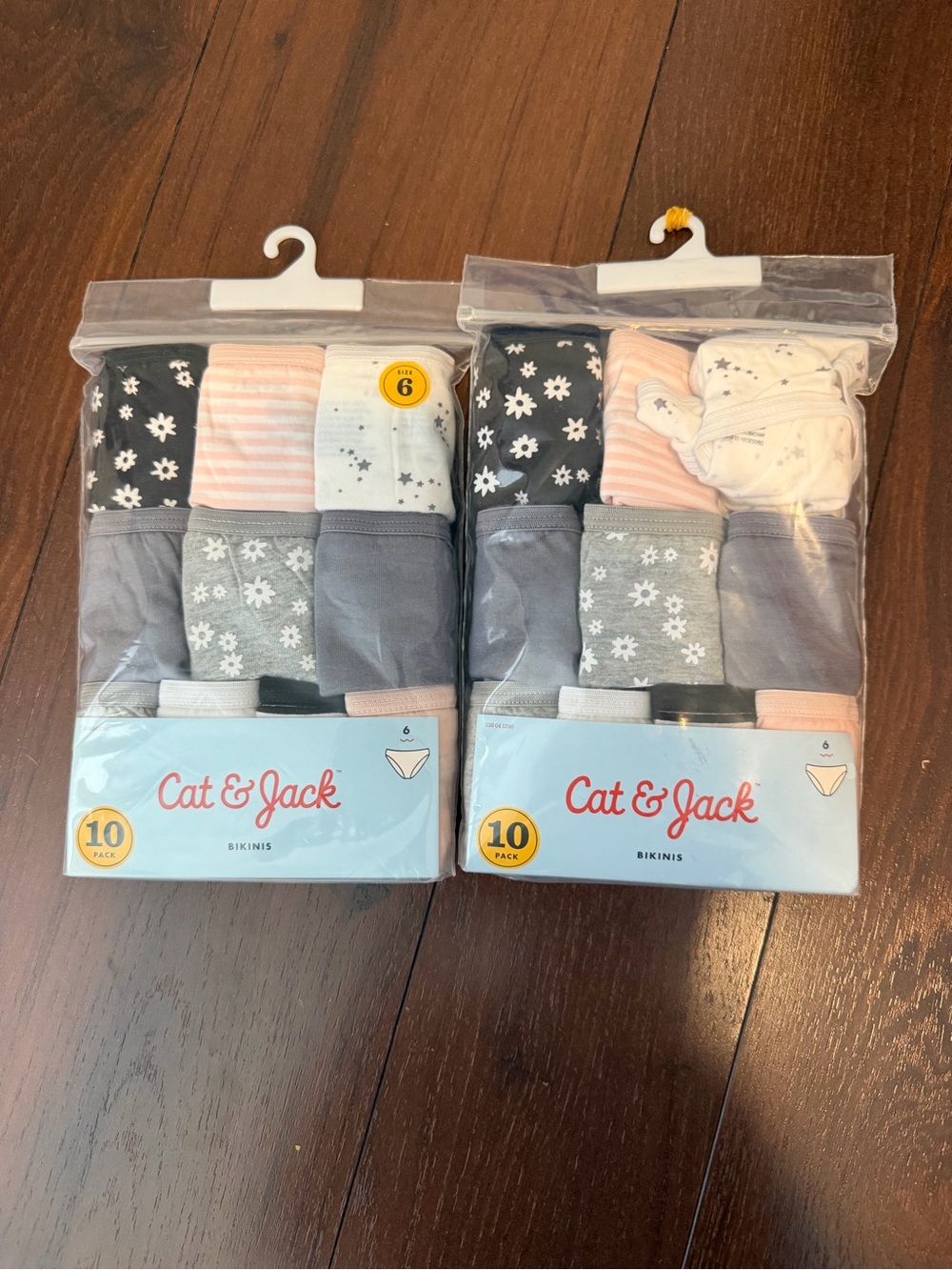 Cat & Jack Girls Bikini Underwear 10 Pack Size 6 new